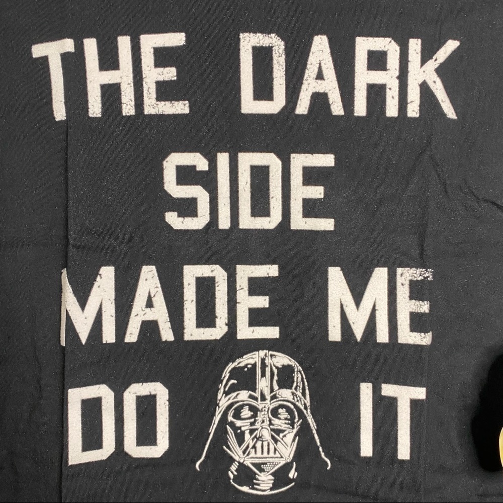 Star Wars Dark Side Made Me Do It Darth Vader Imperial Tee Shirt Juniors Medium - Picture 5 of 9